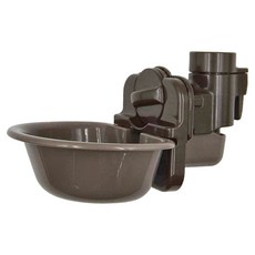 Richell 利其爾 寵物用固定式飲水盤, 深咖色, 1個