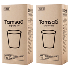Tamsaa 純白紙杯 380ml, 300個, 2盒