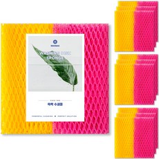 SSCSSAC 網狀菜瓜布 黃色 + 粉紅色 30 x 30 cm, 2個, 10套