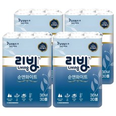 Living SOFT TISSUE Sun&White 3層天然紙漿高級捲筒衛生紙, 30m, 4個, 30捲