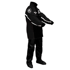 tender 天德牌 R5 雨衣, 隱藏式鞋套, 五秒內穿脫, 防水拉鍊, 透氣背孔, 可拆雨帽, 3M反光條, 1件, 黑色, 3XL