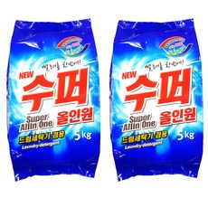 Allin One淨白去漬洗衣粉補充包 一般/滾筒洗衣機兼用, 5kg, 2包