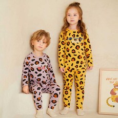 mollimelli Friends 幼童 莫利 豹紋室內家居服套裝