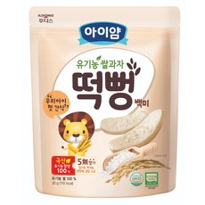아이얌 유기농 쌀과자 떡뻥, 백미맛, 30g, 1개