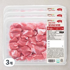곰곰 한돈 앞다리살 찌개용 (냉장), 1kg, 3팩
