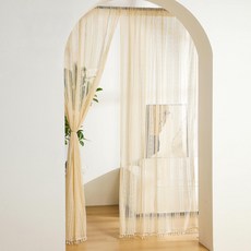 미미솔레 뜨개 감성 기하학 침실 거실 문 봉형 커튼