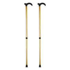 Dr.펠리스제이 높이조절 어르신 지팡이, 골드, 2개
