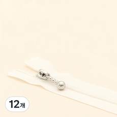 YKK 슬림 코일 지퍼, 백아이보리, 12개