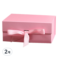 조인메이드 선물 포장 리본 기프트 박스 5호, 핑크, 2개