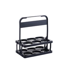 飲料杯架 6孔 黑色, 1個, 1入