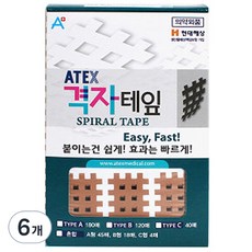 아텍스 스포츠 근육 격자테이프 A타입 21 x 27 mm, 180개입, 6개