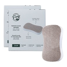 SINCERELY Frog 強力去污菜瓜布, 6個, 2盒