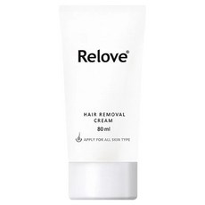 Relove 瞬淨Ku溜零毛髮霜 80ml 含北美金縷梅萃取 海茴香萃取 北法紅藻萃取, 1條