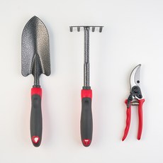 베이직 원예가드닝 도구 모종삽 + 갈퀴 + 가위 세트, 1세트