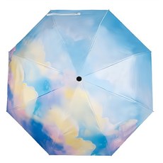 KissDiamond 星空漸層晴雨兩用黑膠自動傘 190T碰擊布 八骨 鋼骨 橡膠柄