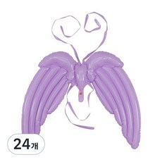 마켓감성 천사 날개 파티 풍선, 퍼플, 24개