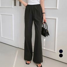 afinar 女款涼爽防皺靴型鬆緊長褲