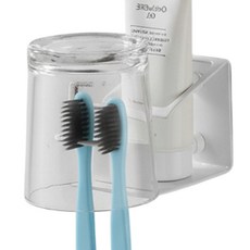 Hanbomnuri 壁掛式牙刷掛鉤多用途收納架, 1個, 白色
