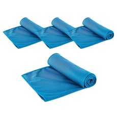 Starrium 運動乾式長版涼感毛巾 31 x 100 cm, 4個, 藍色