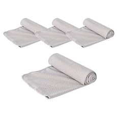 Starrium 運動乾式長版涼感毛巾 31 x 100 cm, 4個, 灰色