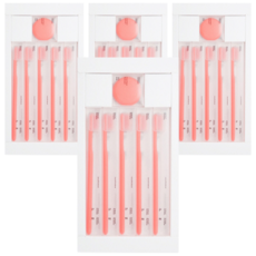 Usetool Company 單支細毛牙刷 橘色 5入+圓形磁鐵, 4組