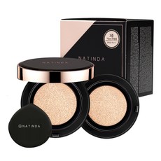 NATINDA 光澤完美遮瑕氣墊粉餅+補充蕊, 21號, 1組