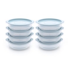심플 쿡앤밥 전자렌지 용기 스카이블루, 8개, 450ml
