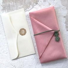 綢緞信封套組/18.7*9 9cm 杏桃色 1組