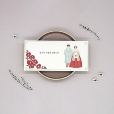 Maumdama 婚禮感謝紅包天生緣分基本字句紅色白色白色答謝信封 2種 50入, 50枚