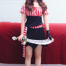 女性性感加勒比海盜角色扮演萬聖節服裝, 1套, 混色