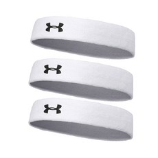 UNDER ARMOUR 頭帶 1276990 100 3p, 白色