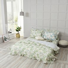 시원한 린넨 순면 이중프릴 몰디브 접촉안감 여름이불