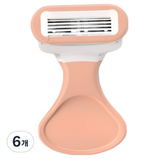 마켓링 여성용 다양한 면도기 오렌지, 6개, 1개입