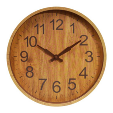 TRENY 大福 靜音木紋掛鐘, 原木紋 原木色