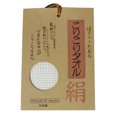 ORIM 日本製 60%棉 40%絲 搓仙洗身巾 - 25x95 cm, 單色, 1條