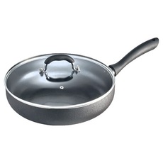 ZHENG NIU 正牛 黑金剛導磁不沾平底鍋 附蓋, 30cm, 1個