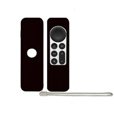 ZIYA Apple TV Siri Remote 第2/3代遙控器矽膠保護套 圖騰款, 酷闇黑色, 1個