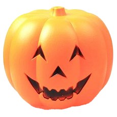 LED 웃는 호박 장식, 오렌지, 1개
