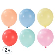 엉클킴 파티용 이벤트 라운드 일반 풍선 100p, 혼합색상, 2개