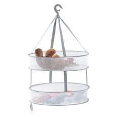 PUSH!居家生活用品 折疊家用雙層曬衣籃曬衣網, 北歐風格