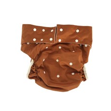 男女通用魔鬼氈布尿布 13 點點 棕色 均碼, 1件, 1個