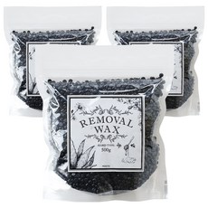 모엔드 대용량 프리모 제모 하드왁스 블랙, 500g, 3개