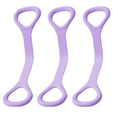 사비나 양손그립 스트레칭 텐션밴드, 퍼플, 3개