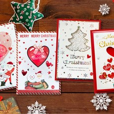 Yeongwon 3000 聖誕旋律卡 4款組合 M30-A, 混色, 1套