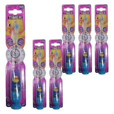 비브라이트 캐릭터 LED 타이머 동물친구 어린이 칫솔, 오리(블루), 1개입, 6개