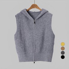 Chic Fox 女款 made Bay Day 連帽拉鍊針織背心