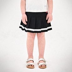 JELISPOON 女童可愛愛心刺繡百褶裙