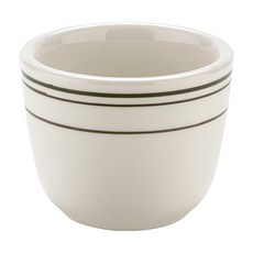 Tuxton 進口磁茶杯 綠線 4.5oz TGB-045, 白色, 1個