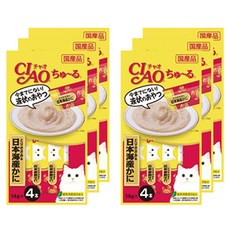 챠오츄르 고양이 짜먹는 간식, 혼합맛(닭가슴살/게), 56g, 6개