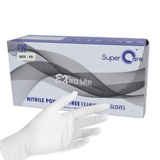 슈퍼케어 니트릴장갑 200p 1box, 흰색, 미니(XS), 1개